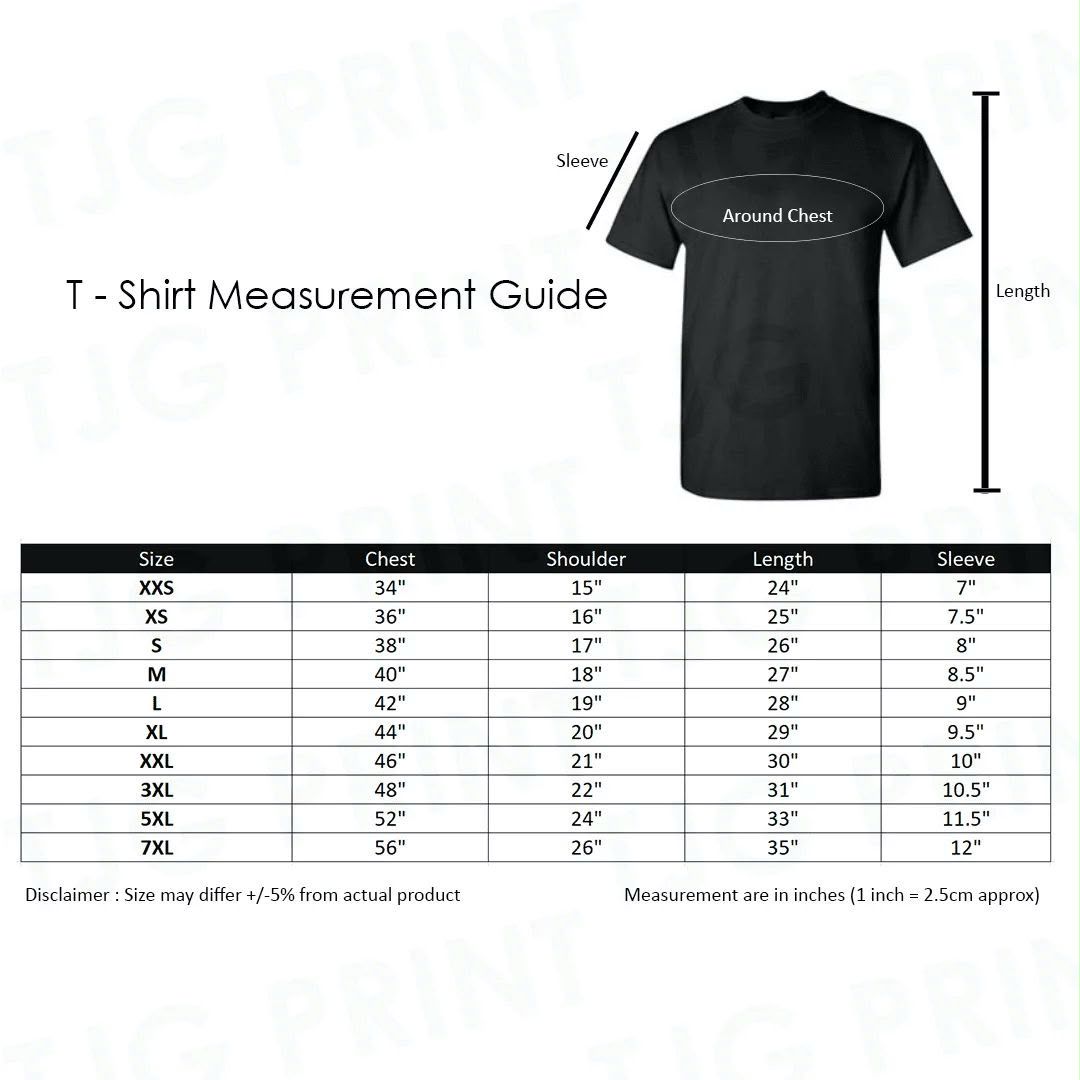 T-Shirt Size Chart