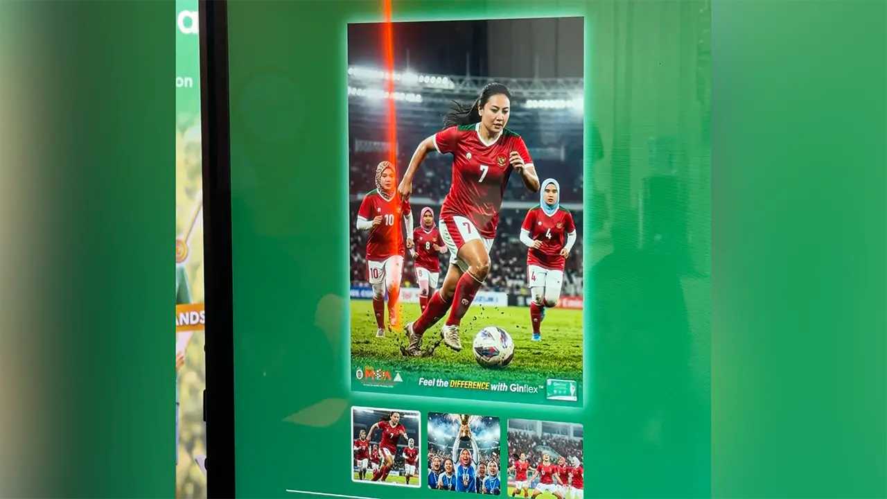 ARYA Nova group football-themed AI photo result with multiple people in one image
