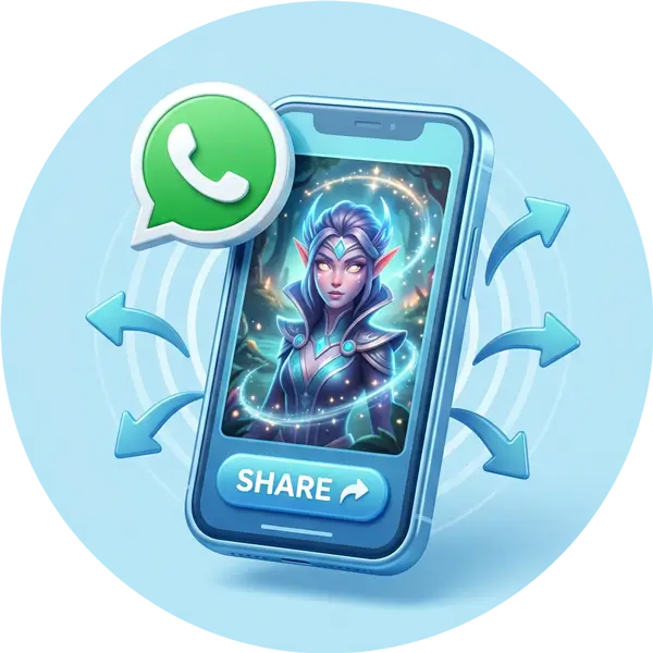 AI photo booth WhatsApp share amplification