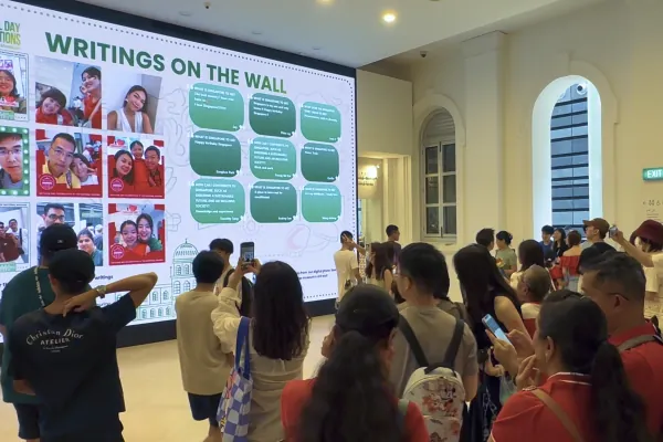 Digital wishing wall event engagement tool