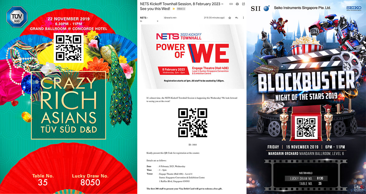 Distributing Personalised QR codes in E-Invites and Printed Cards